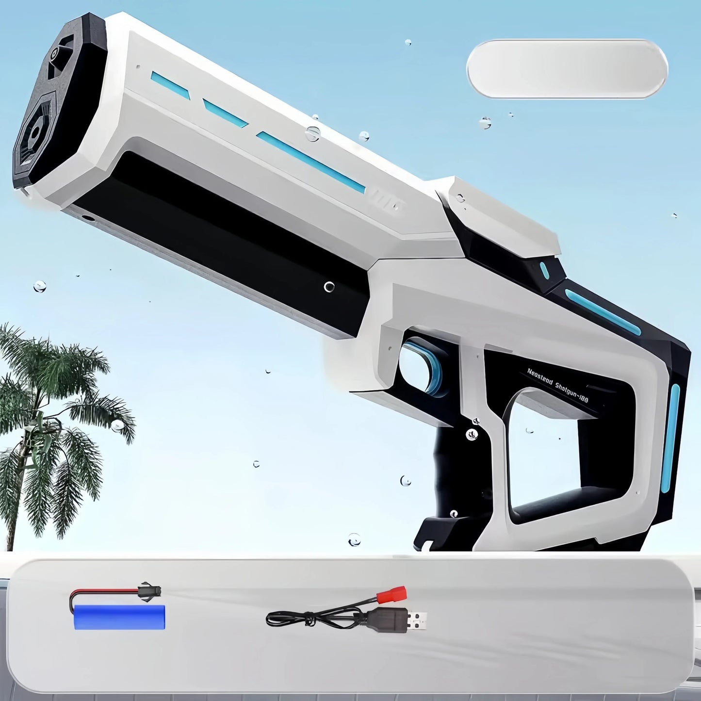 Electric Automatic Water Storage Gun Toys Portable Children Summer Beach Outdoor Fight Fantasy Spray Gun Toys Boy Kid Adult Game