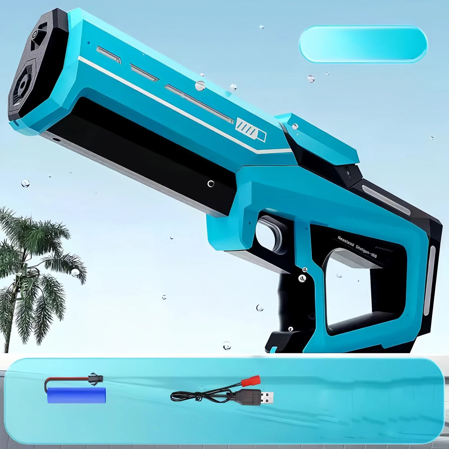 Electric Automatic Water Storage Gun Toys Portable Children Summer Beach Outdoor Fight Fantasy Spray Gun Toys Boy Kid Adult Game