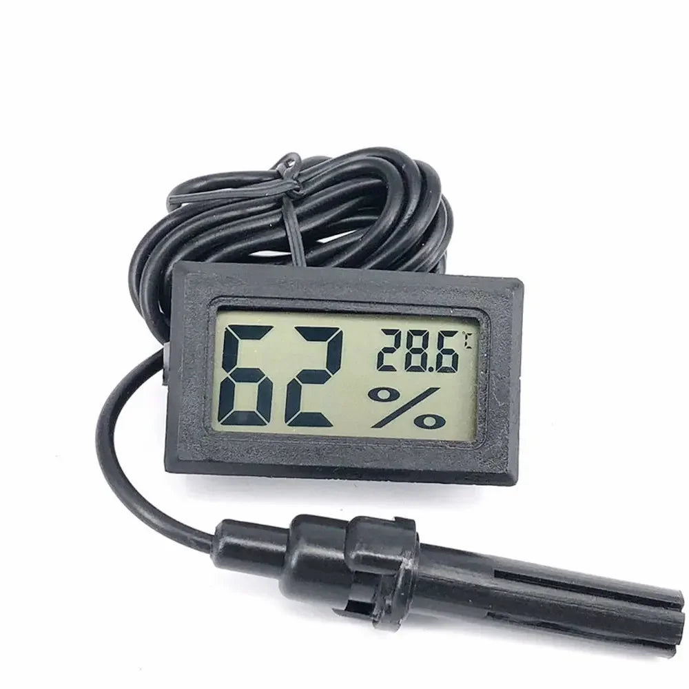Mini LCD Digital Thermometer Hygrometer Temperature Indoor Convenient Temperature Sensor Humidity Meter Gauge Instruments Cable