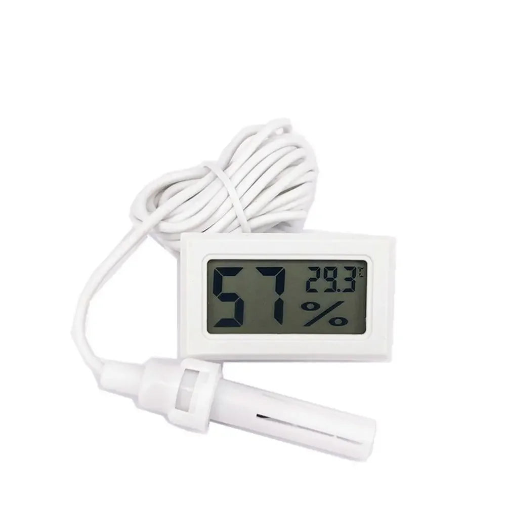 Mini LCD Digital Thermometer Hygrometer Temperature Indoor Convenient Temperature Sensor Humidity Meter Gauge Instruments Cable
