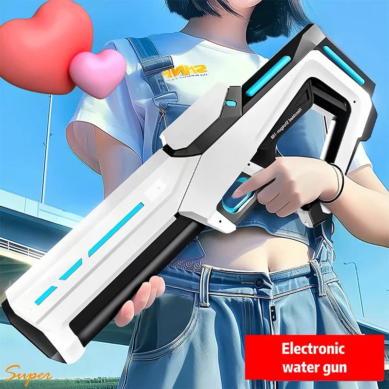 Electric Automatic Water Storage Gun Toys Portable Children Summer Beach Outdoor Fight Fantasy Spray Gun Toys Boy Kid Adult Game