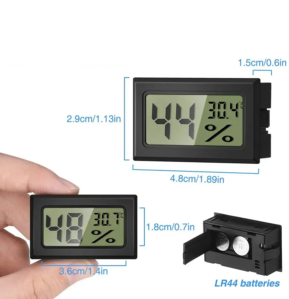 Mini LCD Digital Thermometer Hygrometer Temperature Indoor Convenient Temperature Sensor Humidity Meter Gauge Instruments Cable