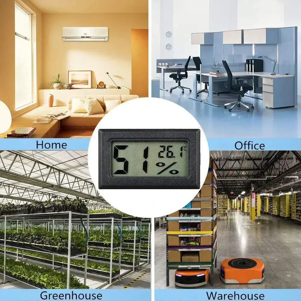 Mini LCD Digital Thermometer Hygrometer Temperature Indoor Convenient Temperature Sensor Humidity Meter Gauge Instruments Cable